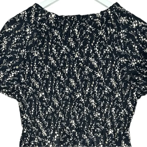 Baltic Born Lotta Black Floral Smocked Dress XS - Image 14