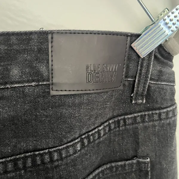 Blue Savvy Barrel Womens Jeans Sz 11/30 Y2K Indie Black High Rise Mom Skater - Image 7