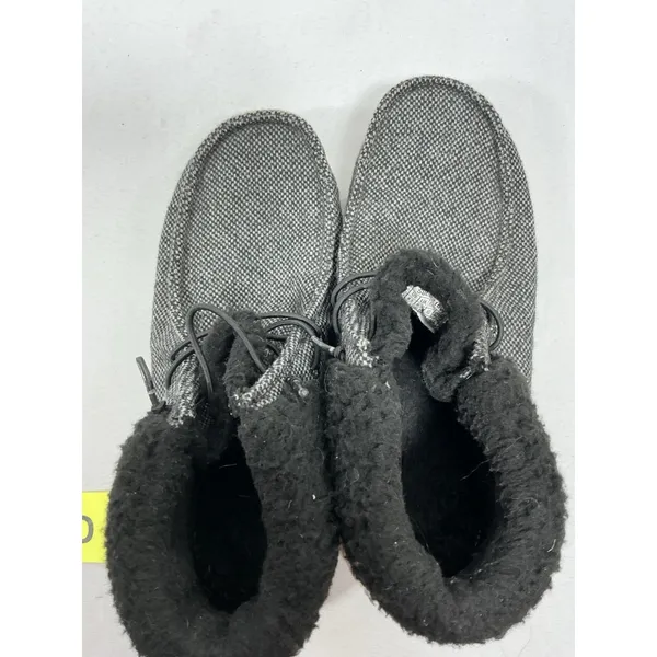 Mens Bruno Marc Slip On Comfort Booties 8.5 Black Faux Fur Cuff - Image 5
