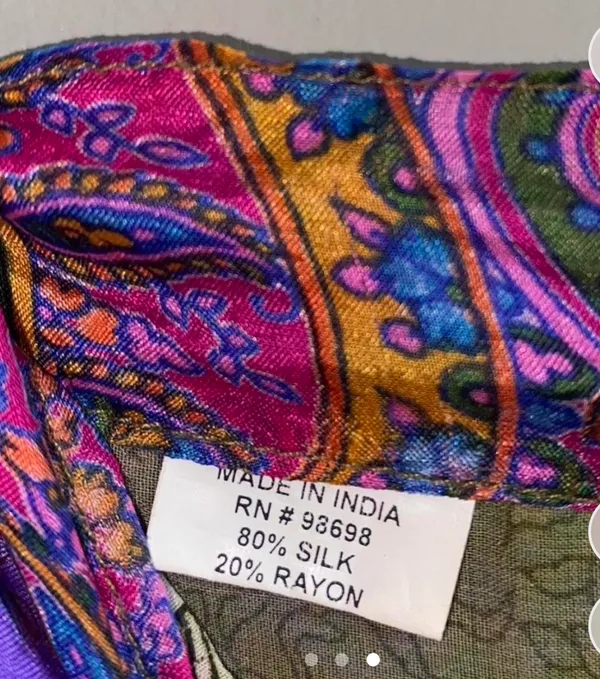 vintage silk wrap skirt made in india - Image 2
