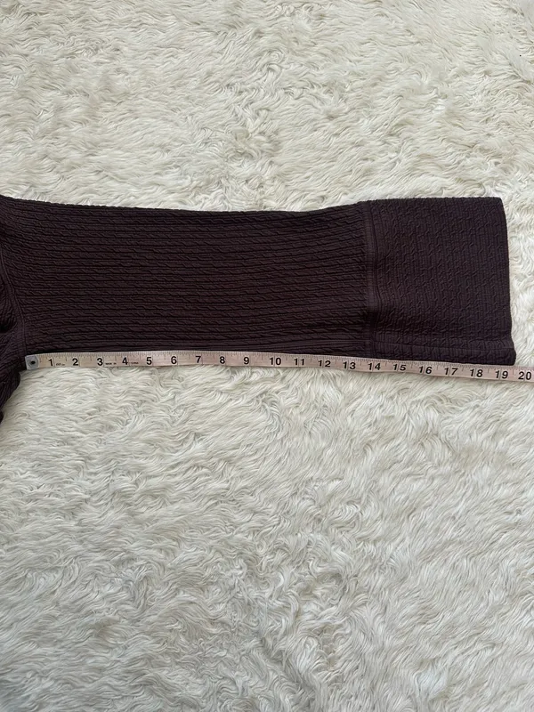 Lululemon Retreat Yourself Pullover Turtleneck Long Sleeve Textured Brown Sz M/L - Image 12