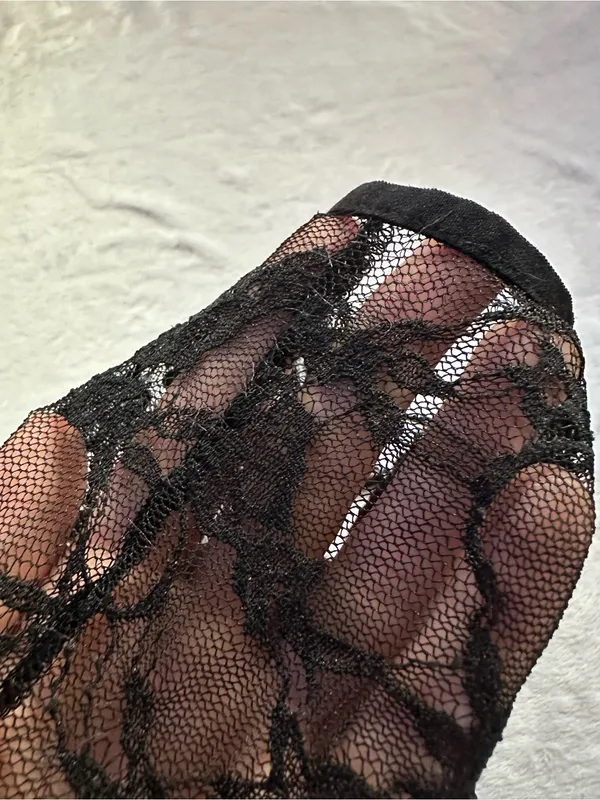 Edikted Gianna Sheer Lace Tank Top Black Size Small Floral Spaghetti Strap - Image 12