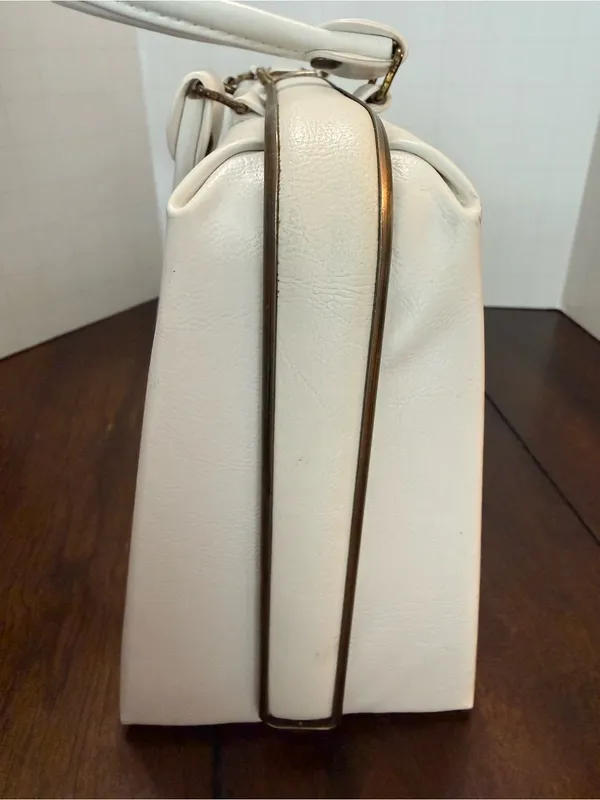 Faux Leather Vintage Change Purses With Handles Sleek White - Image 5