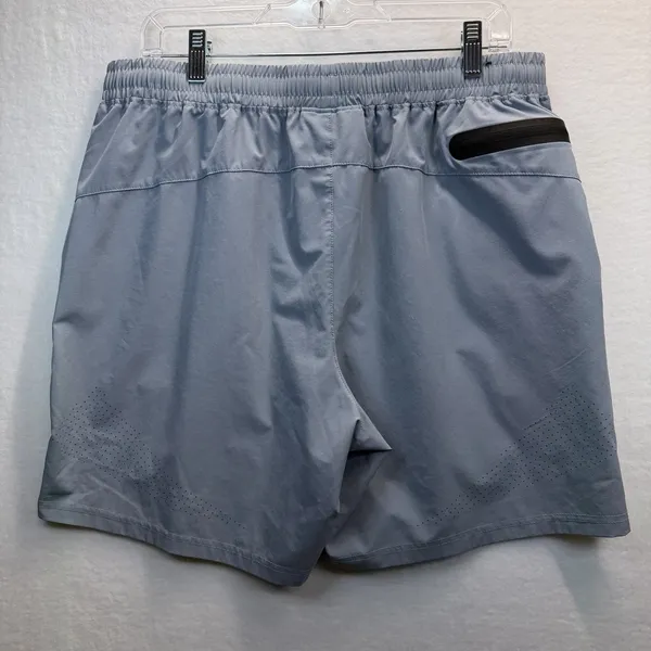 These Thrill Performance athletic shorts‎ feature a lightweight grey fabric Gray Size L - Image 5