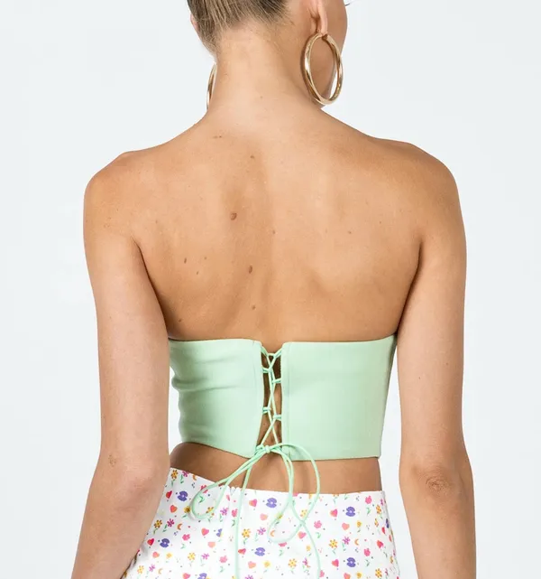 Princess Polly carlie corset top green - Image 2