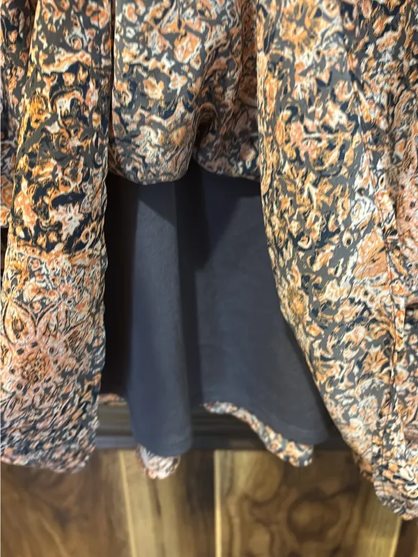 Maurices Gray & Orange Floral Dress - Size M - Image 4