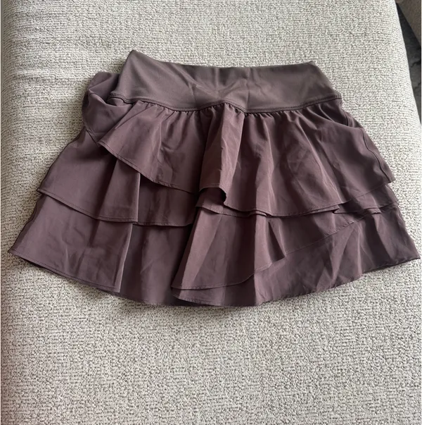 Aerie Brown Ruffled Skort - Image 3