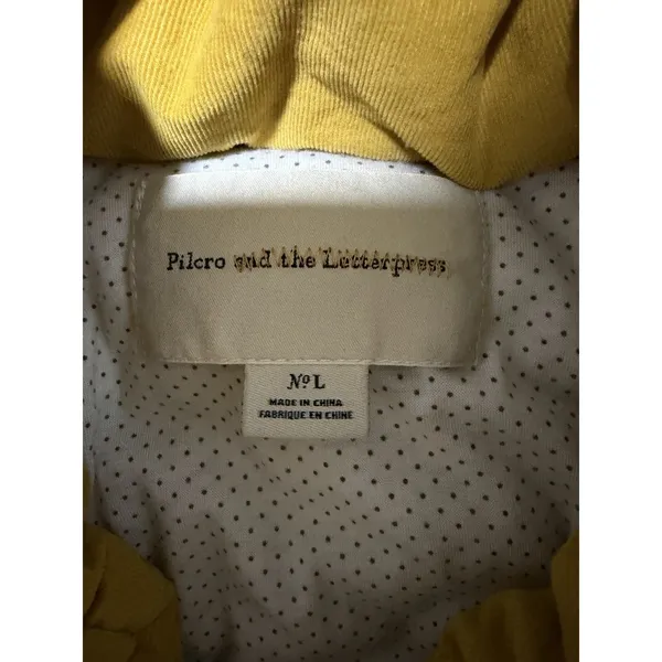 Pilcro and the‎ Letterpress Corduroy Puffer Vest Mustard Yellow Women's Large - Image 11