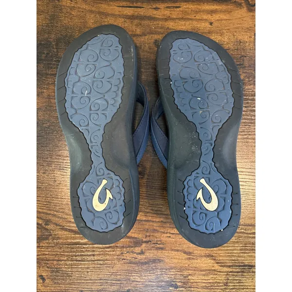 Olukai Ohana Women's 6 Blue Flip-Flop Thong Sandals Beach Vacation Shoes - Image 6