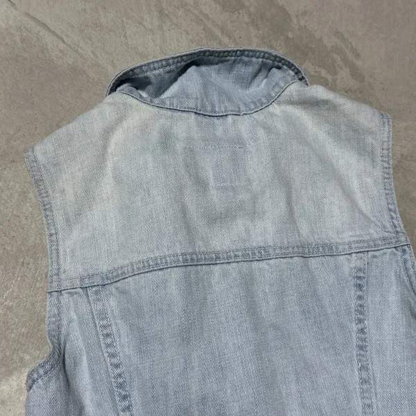 VaTg Y2K HOLLISTER Button Up Blue Jean Jacket Women's Size XS Denim Casual Coat - Image 7