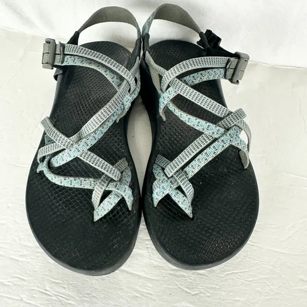 Chaco Women's ZX/2 Sport Sandals Size 9 Gorpcore Hiking Strappy Blue Grey - Image 4