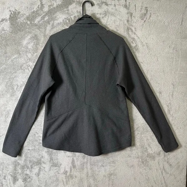 Kuhl Petra Turtleneck Long Sleeve Shirt Charcoal Gray Size‎ Large Waffle Knit - Image 4