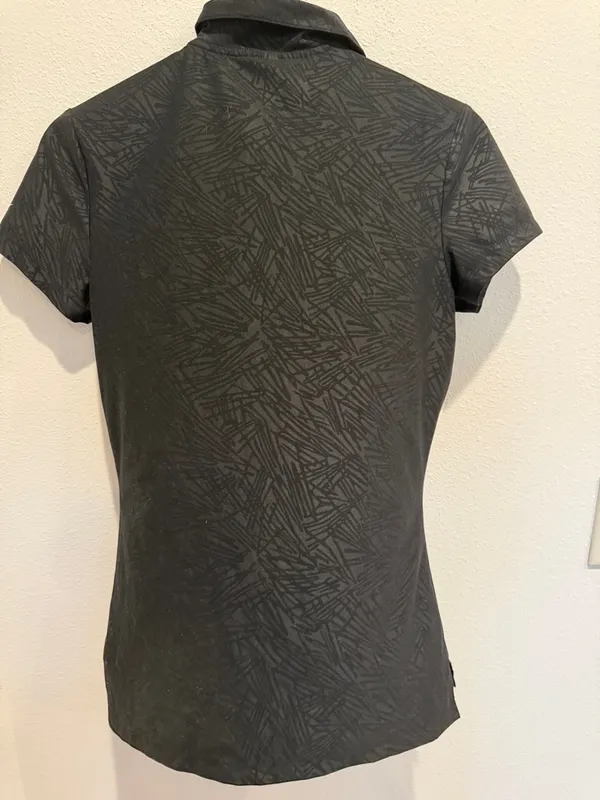 Nike Black Short Sleeve Dri-fit Golf Polo with Subtle Pattern - Image 5