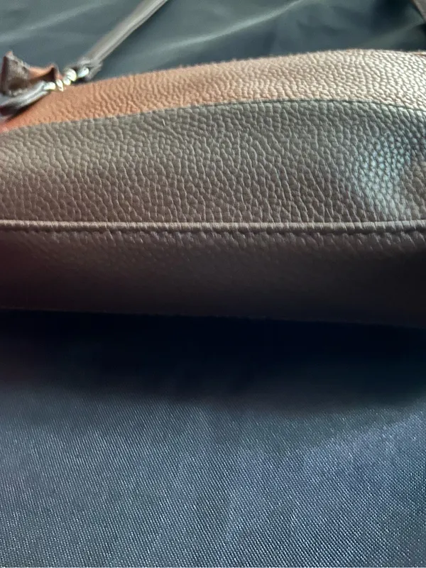 Stone Mountain Accessories Brown Two-Tone Leather Crossbody Bag - Image 13