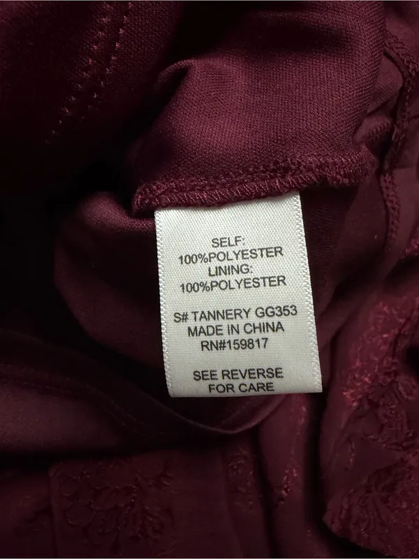 Altar'd State Burgundy Long-Sleeve Ruffle Tiered Romper - Image 3