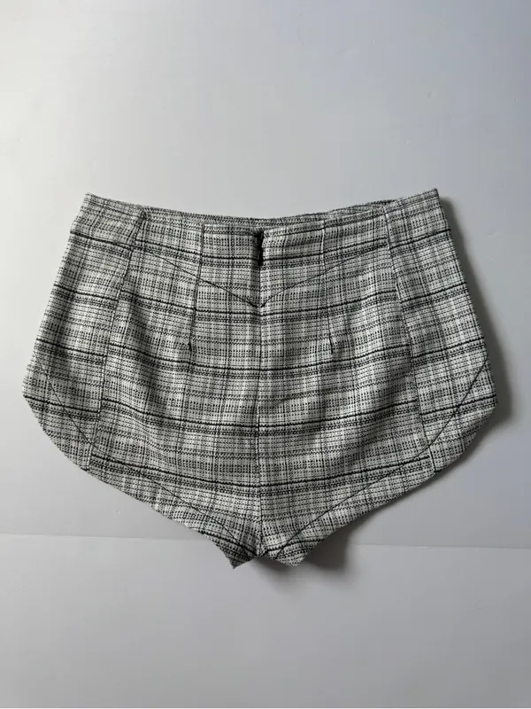 Free People "Keep It Brief Menswear" Micro Shorts - Black/White - Size 0 NWT - Image 4