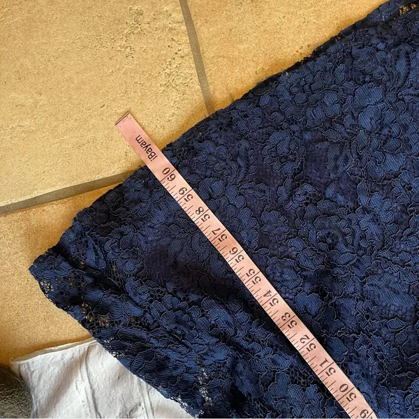 LULUS Zenith Navy Blue Lace Maxi Dress Large Event Party Long Sexy Gown - Image 11