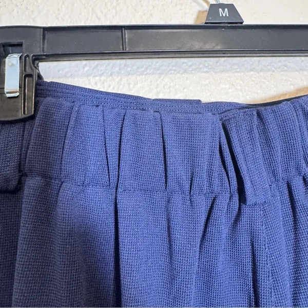 Halara Navy Blue Wide Leg Breezeful High Waisted Pants Womens L Pleated Preppy - Image 9