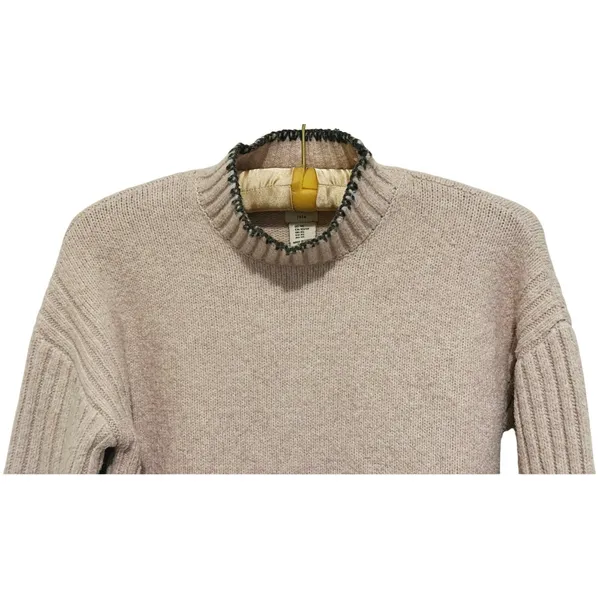 Joie Womens Mock Neck Sweater XS Beige Minimal Cozy Indie Granola Quiet Luxury - Image 6