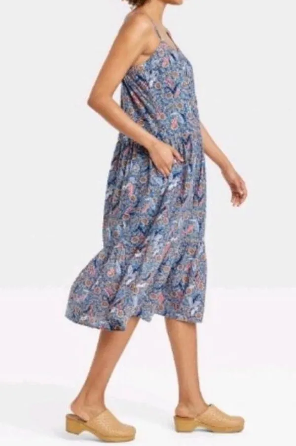 Tiered A Line Cotton Dress - Image 2