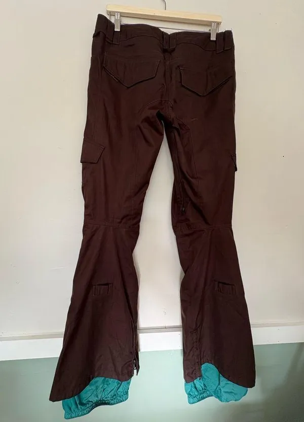 Burton the white collection da nag dry ride snow pants size medium brown teal - Image 13