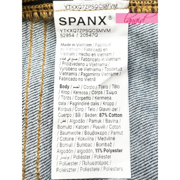 Spanx Shape Every Wear Wide Leg Jeans Raw Indigo High-Rise Waist Shapewear Denim - Image 11
