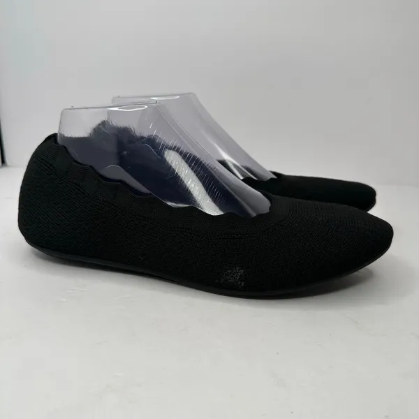 Skechers Women size 9 Cleo Black Knit Ballet Flats Memory Foam Slip On Comfort - Image 11