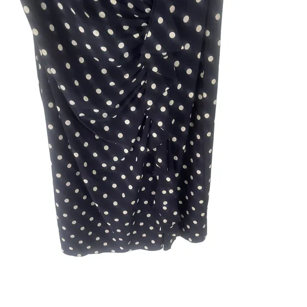 American Living Women's 14‎ Blue Polka Dot Runched Ruffle Dress Kentucky Derby - Image 3
