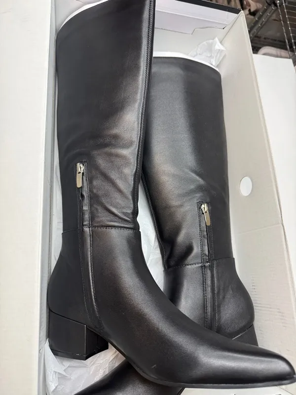 Nine West Women's Morgin Tall Pointy Toe Block Heel Boots- Size 9M - Image 5