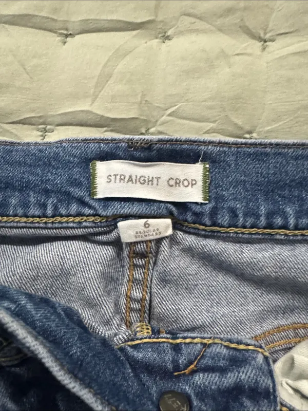 AE77 Classic High-Rise straight leg Distressed Women's Blue Jeans - Image 2