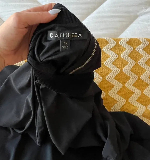 Athleta Black Mock Neck Flowy Top - Image 7