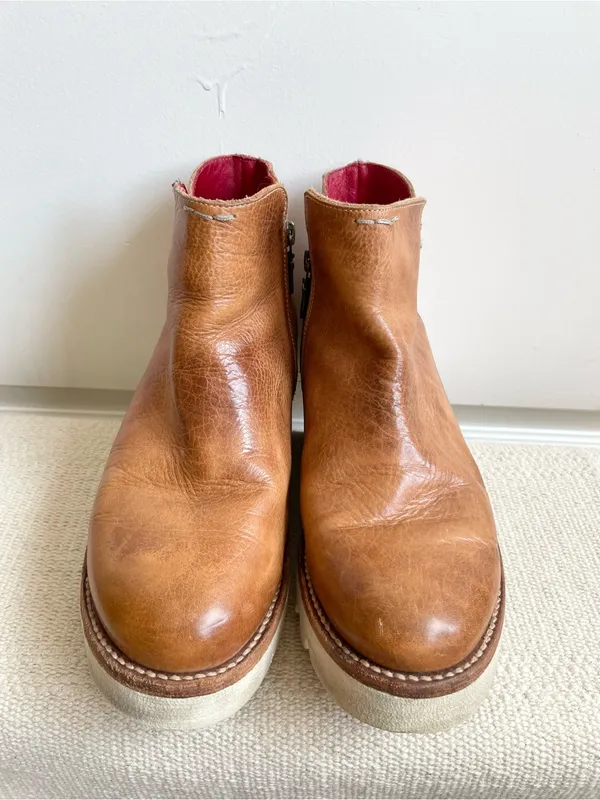 Bed Stu Lydyi Bootie Tan Size 9.5 Women Distressed Leather Lug Sole Ankle Boots - Image 3