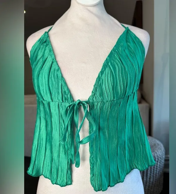 Motel Rocks Green Halter Top - Image 3
