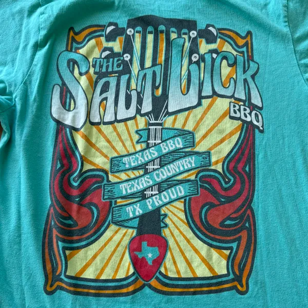 The Salt Lick BBQ Country Graphic Tee Blue Size M - Image 5