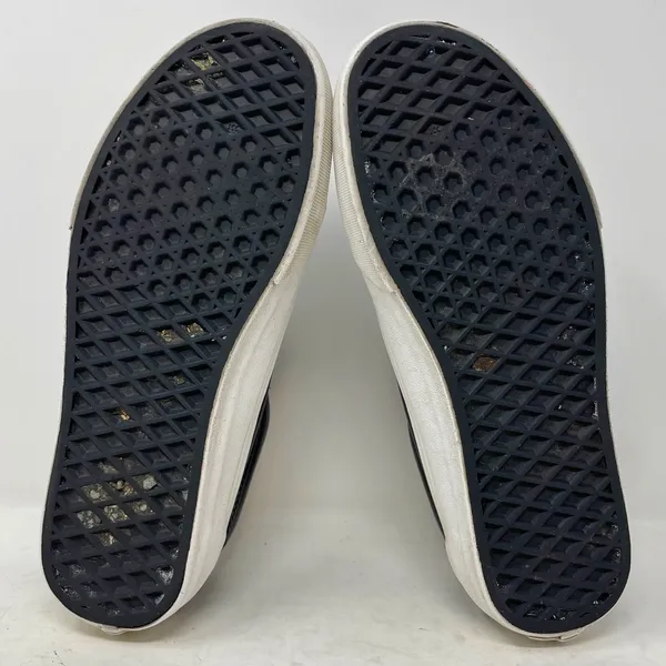 Vans Black Leather Side Zip Low Sneakers Womens 7.5 Mens 6 - Image 6