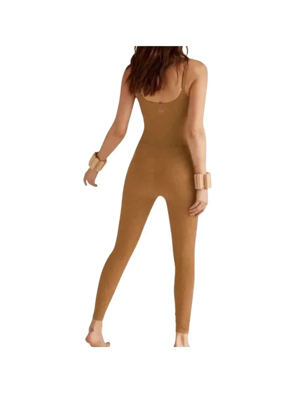 Beyond Yoga Spacedye Uplevel Midi Jumpsuit Size M In Caramel Toffee - Image 2