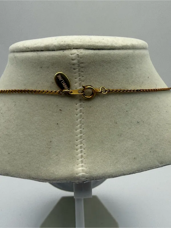 Park Lane Gold Tone Necklace Purple Bead Pendant Vintage Costume Jewelry - Image 3