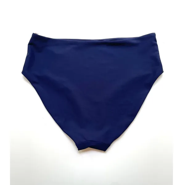 Quince Italian High-Rise Bikini Bottom Swim Deep Navy Blue Size Medium NEW - Image 4