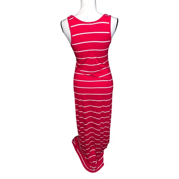Great Northwest Indigo Red with White Stripes Sleeveless Maxi Dress - Image 3