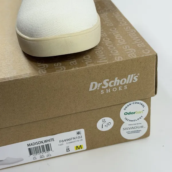 Dr. Scholls Size-8M Women's Madison White Slip-On Sneakers - Image 4