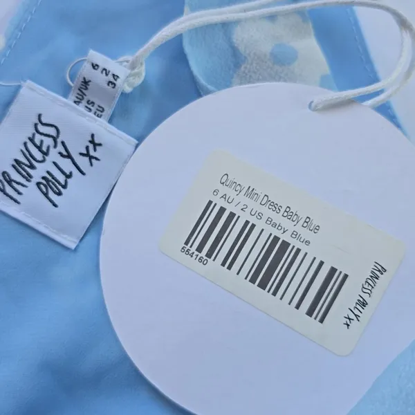 Princess Polly NWT‎ Quincy Mini Dress Sleeveless Blue Floral Women's Size 2 - Image 4