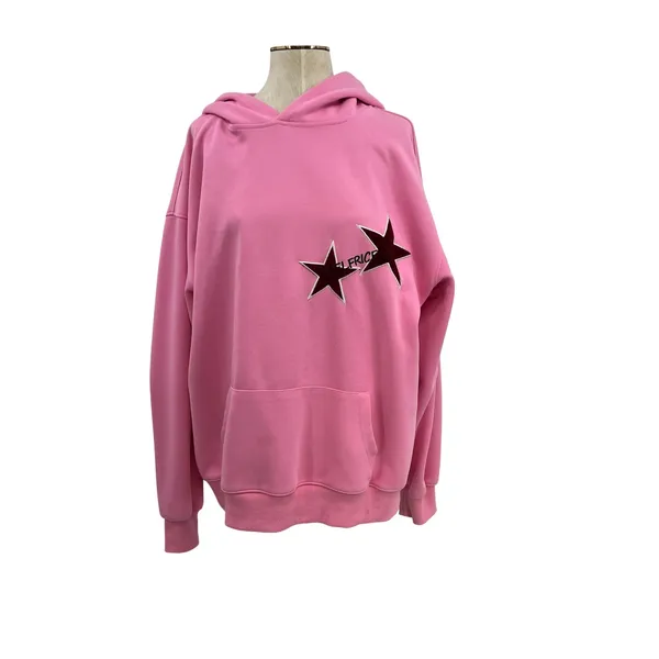 Aelfric Eden‎ Pink Star Graphic Hoodie Sweatshirt Oversized Streetwear Medium - Image 2