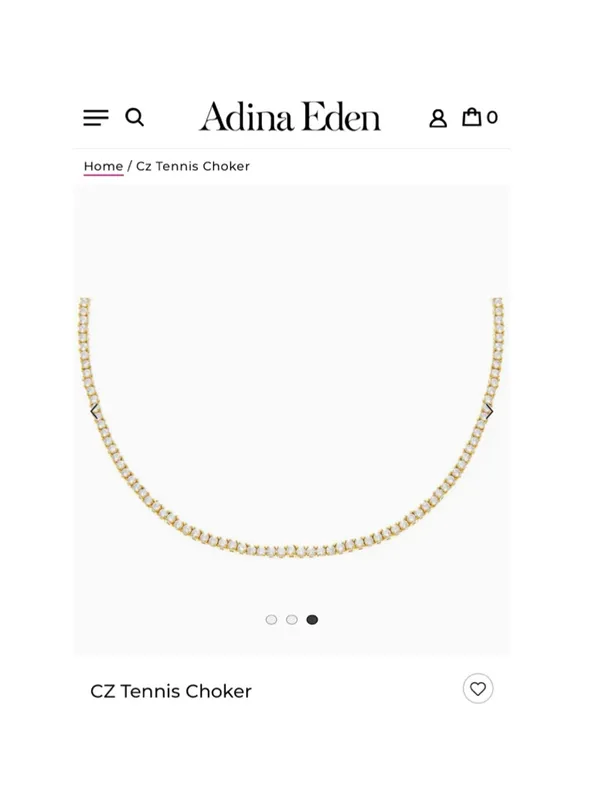 Revolve x Adina Eden Thin Tennis Choker in Gold - Image 8