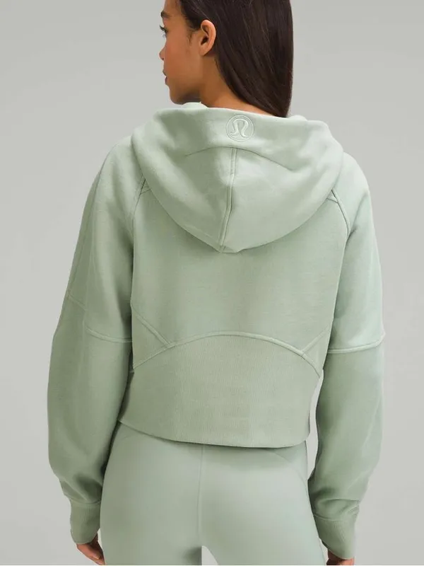 Lululemon Oversized Full-Zip Hoodie Scuba size xs/s in green/gold - Image 3
