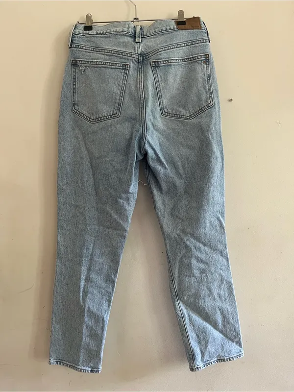 Madewell Jeans The Perfect Vintage Crop Jean 28 Distressed Light Wash Minimalist - Image 4