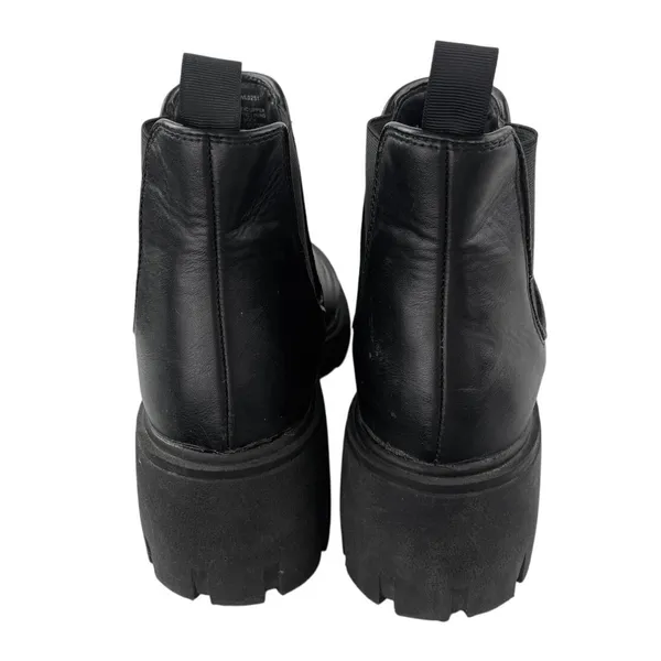 Steve Madden Howler Women's Black Leather Chunky Platform Chelsea Ankle Boots 8M - Image 3