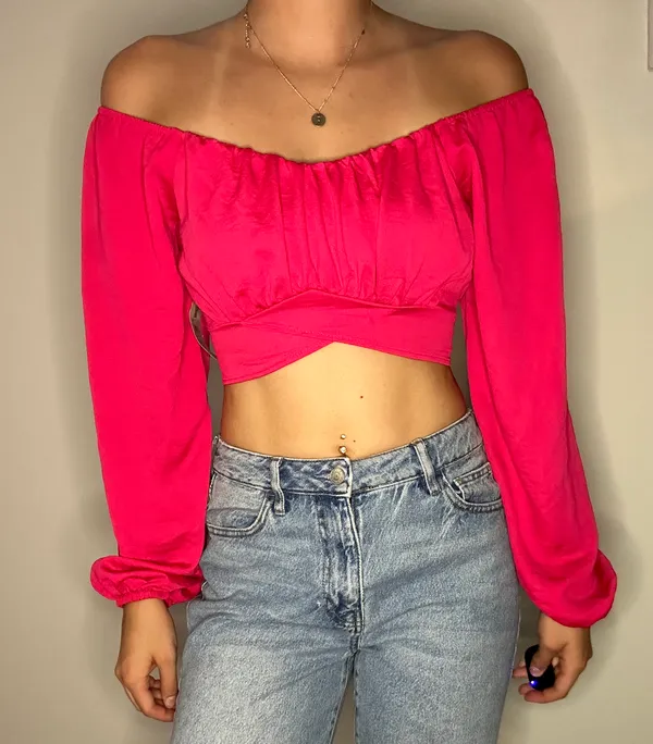 Altar'd State Pink Tie Back Shirt - Image 2