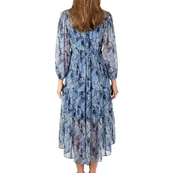Joie Limited Edition Hi-Lo Tiered Maxi Dress Size Large Blue Printed‎ New - Image 3