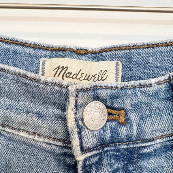 Madewell Boyjean Jeans Size 26‎ Blue Elkhart Wash High Rise Slim Crop Capsule - Image 6