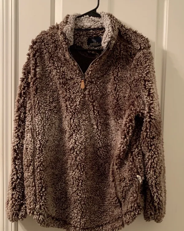 Simply Southern Women's Brown Sherpa 1/4 Zip Jacket - Image 2